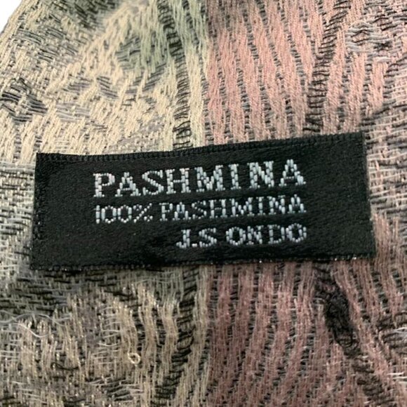 PASHMINA 100% Pashmina J.S ONDO Multicolored Scarf Shawl Wrap - Picture 3 of 4